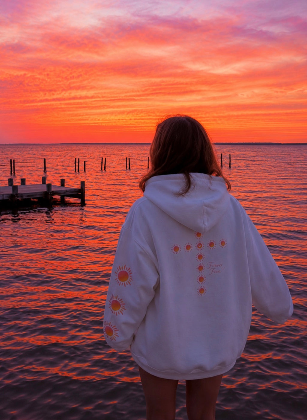 Forever Free Coastal Sunset Hoodie