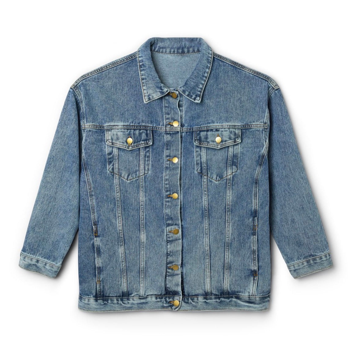 Pink Coastal Sailboat Denim Jacket