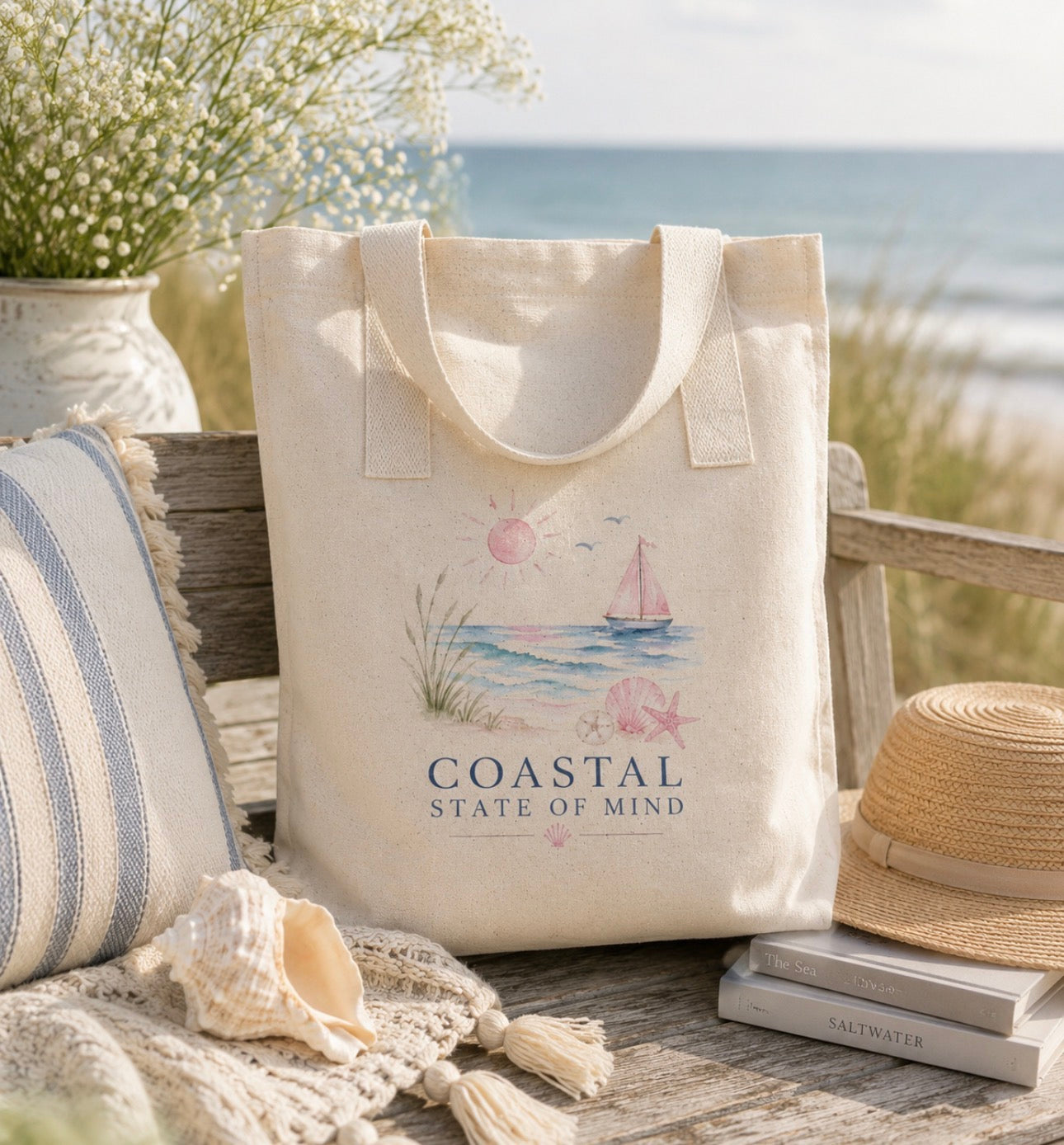 Coastal State of Mind Tote Bag