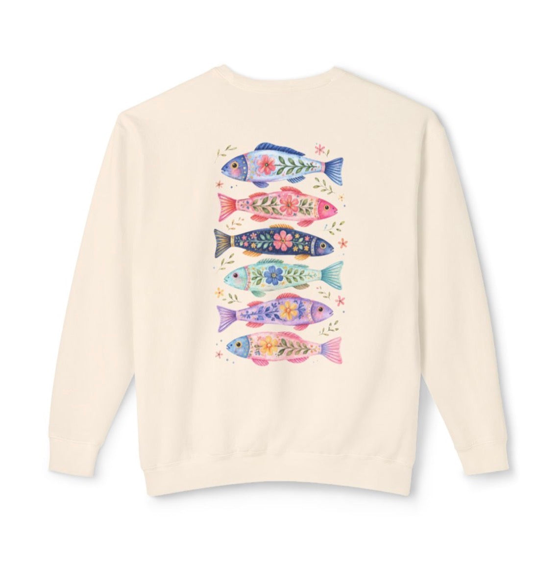 Floral Fish Coastal Crewneck