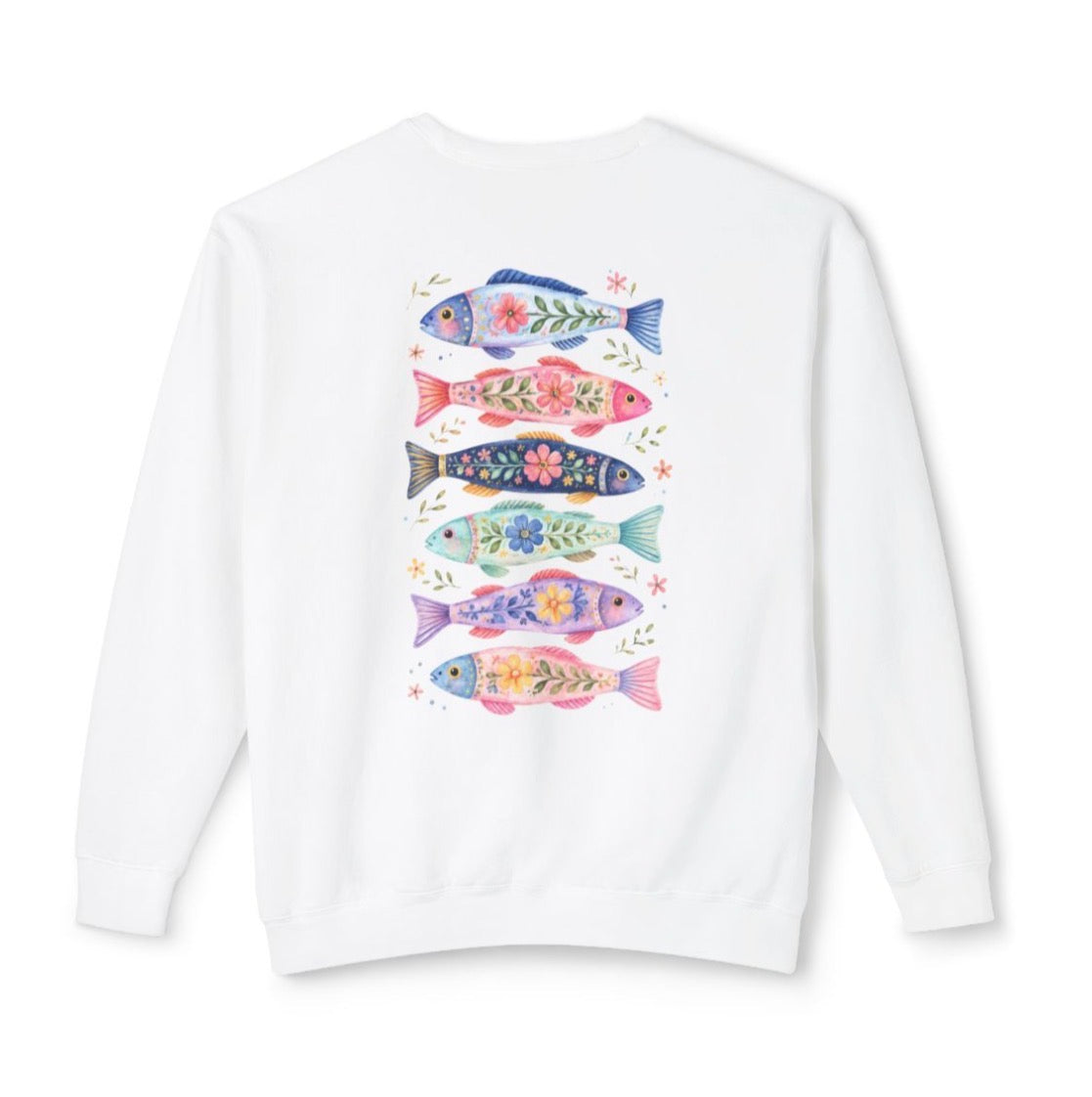 Floral Fish Coastal Crewneck