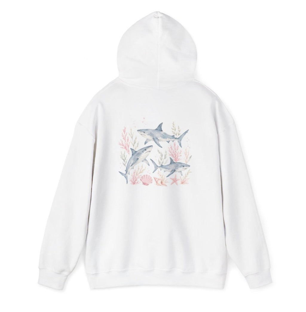 Floral Shark Coastal Hoodie