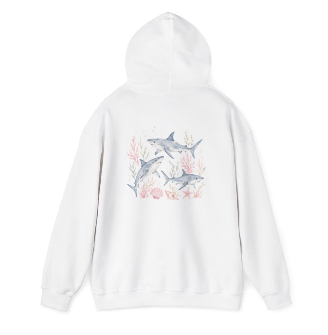 Floral Shark Coastal Hoodie